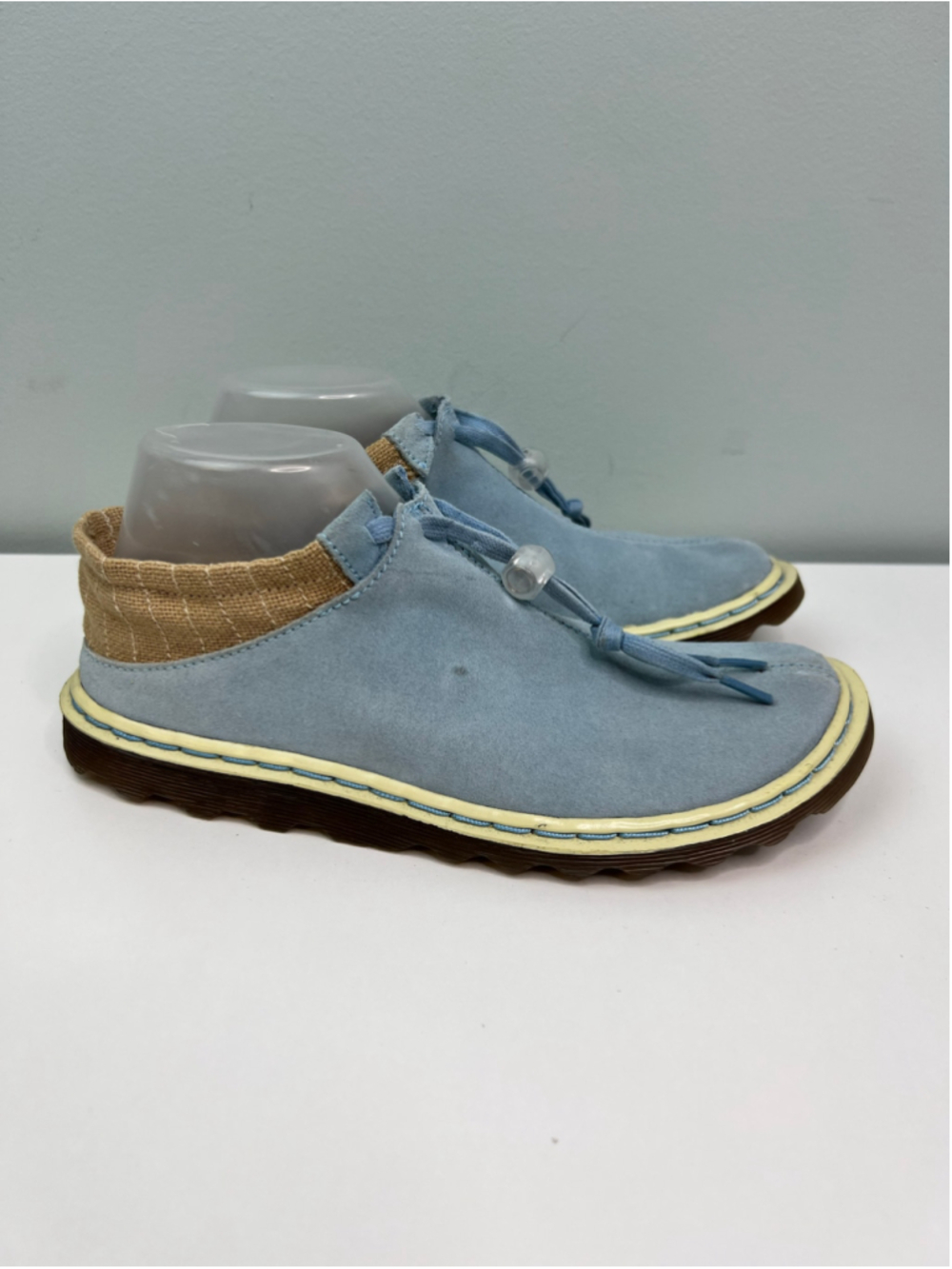 Dr. Martens Mules Slip On Shoes Suede Womens Size 8 Blue Leather Rare Vintage